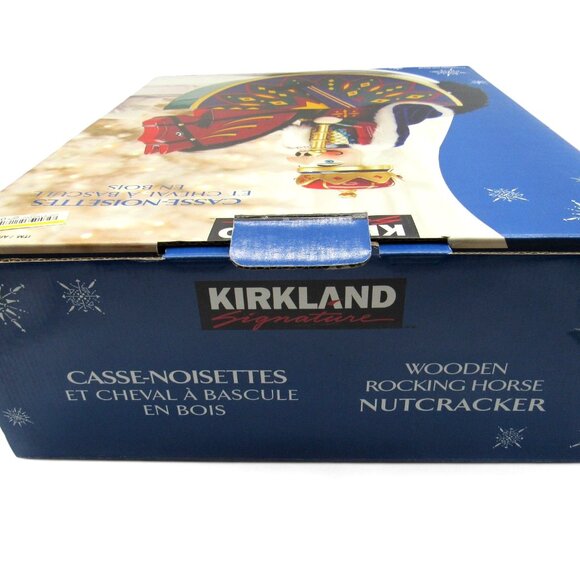 KIRKLAND NUTCRACKER King Wooden Rocking Horse Movable Mouth 18" Tall Boxed - Picture 12 of 14